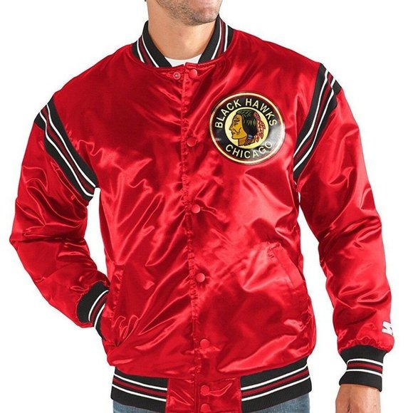 STARTER Jackets & Coats Men S Chicago Blackhawks Nhl Starter Jacket Red Poshmark